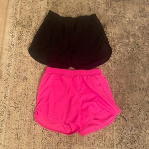 2 Pack, girls all in motion black and hot pink shorts, size XL 14-16